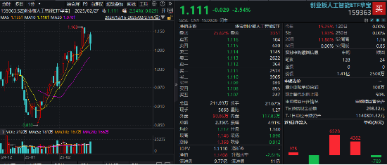 算力大调整，创业板人工智能ETF华宝（159363）全天振幅近5%！DeepSeek提振，英伟达产业链或有补涨预期